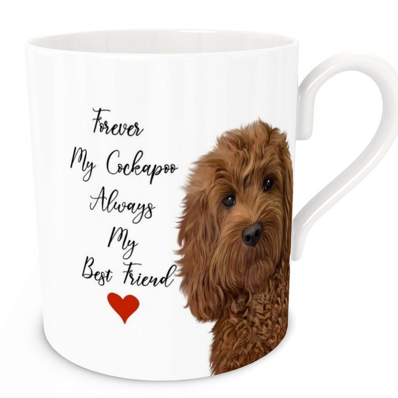 Forever my Cockapoo Large bone china mug (red)