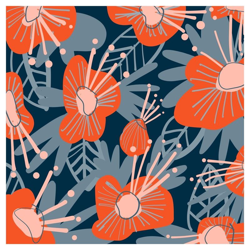 orange patterned cushions