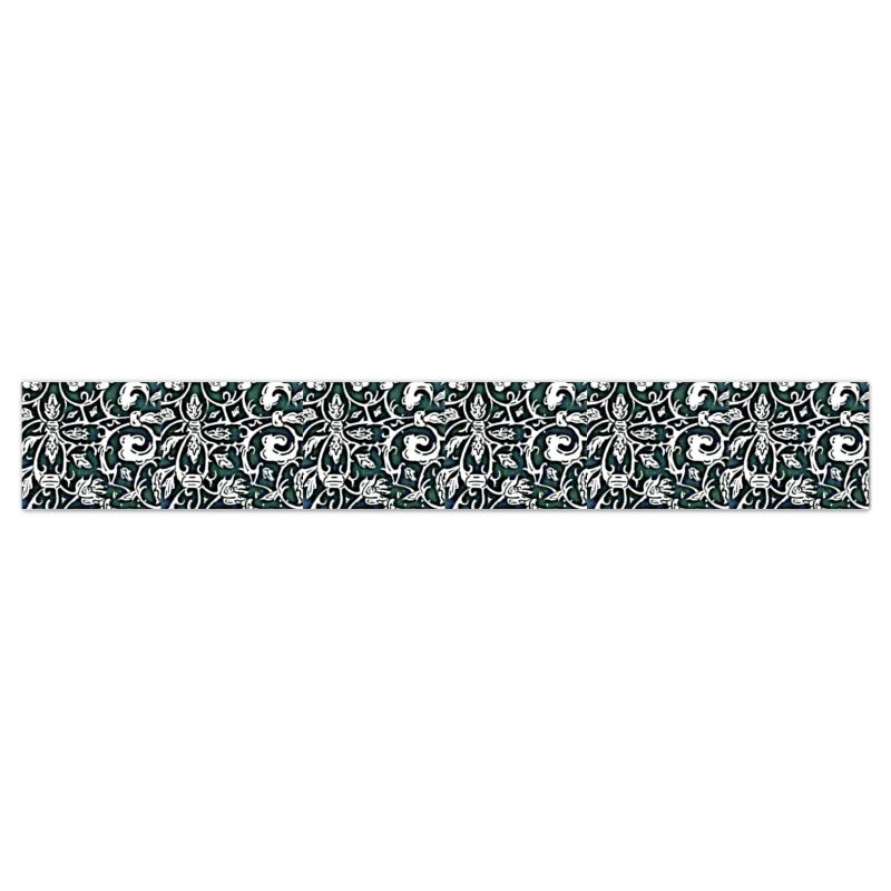 Victoriana Wallpaper Border In Black White And Green Victoriana Wallpaper Border In Black White And Green