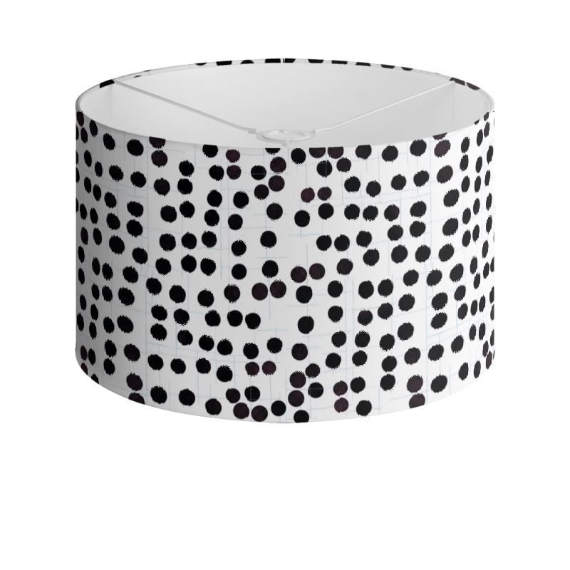 Black and white polka dot lamp deals