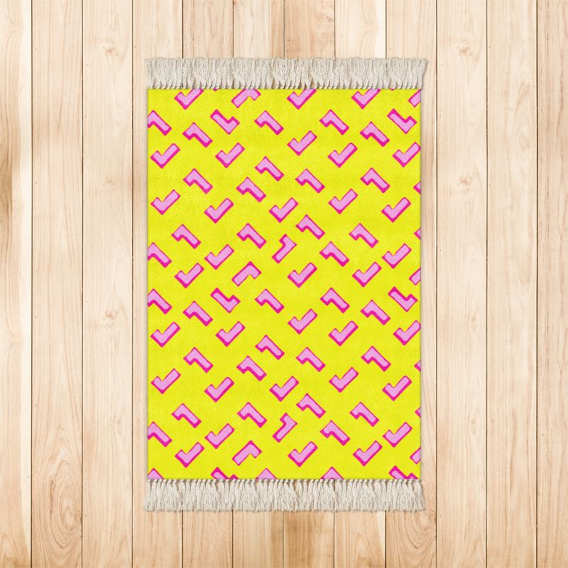 Cartoon Kid Rugs In Traffic Light Yellow