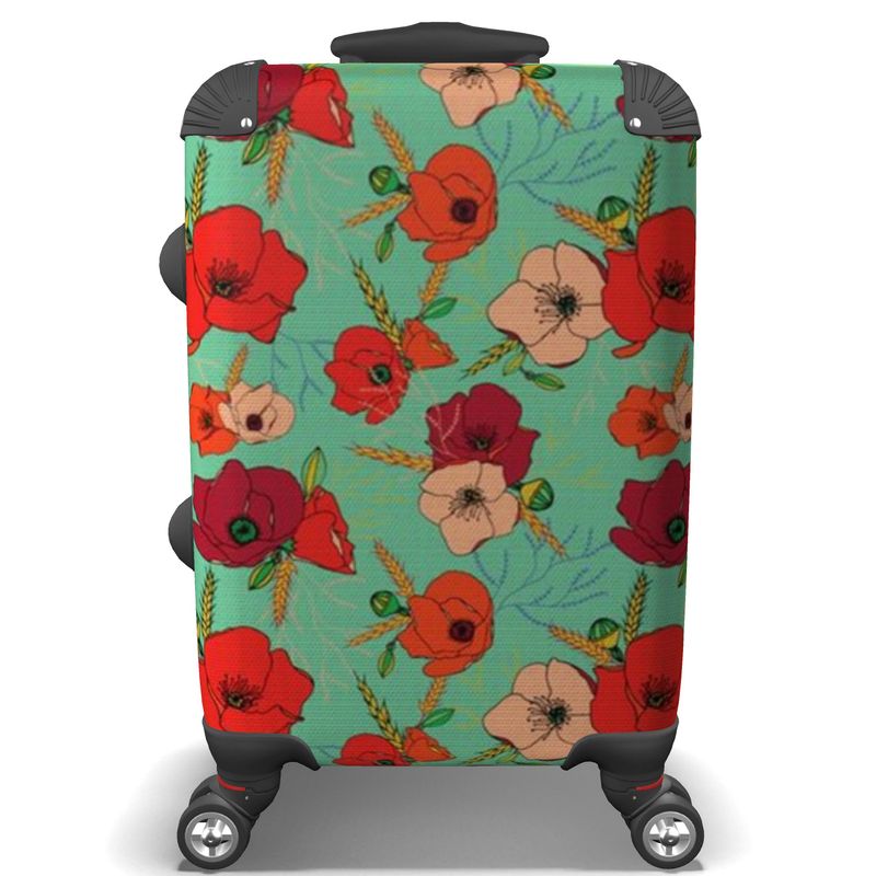 Patterned suitcase best sale