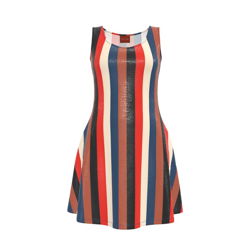 green emerald velvet dress Waverly White Racer-Neck Sleeveless Skater Mini Dress – Club L London main image 1
