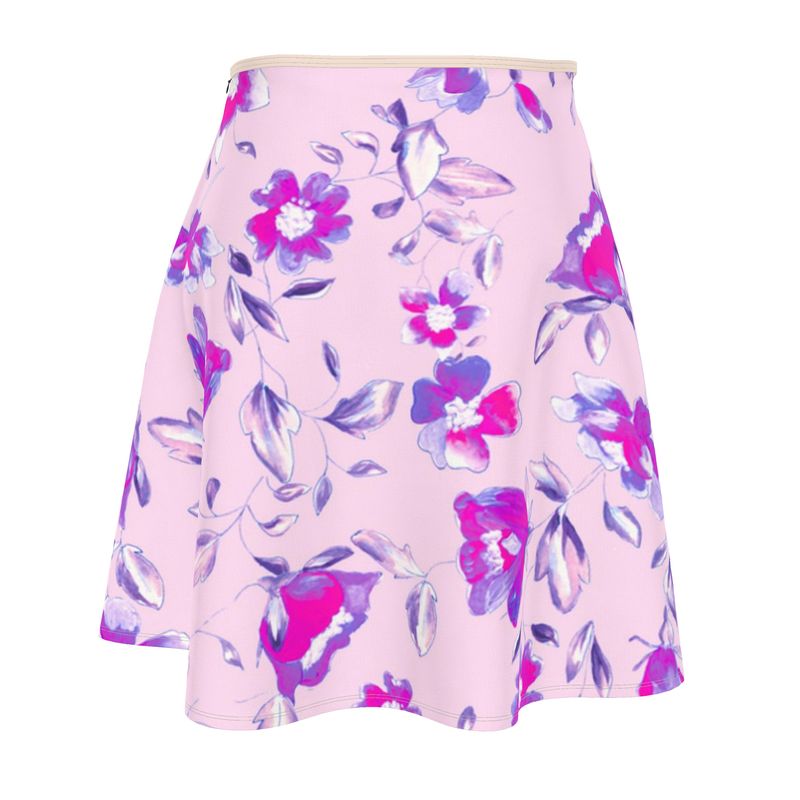 Hanano Flower Print Flared Skirt