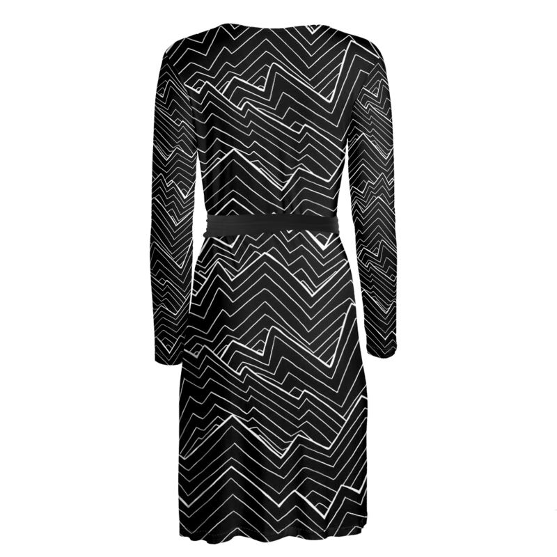 darker waves white dress Wavs Midi With Contrast Buckle Straps True to size wrap dress - The dark