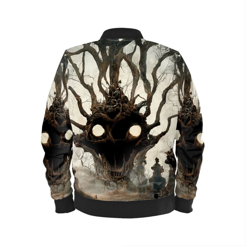 Mens Bomber Jacket- Gothic Punk Treeant Ghost Jacket