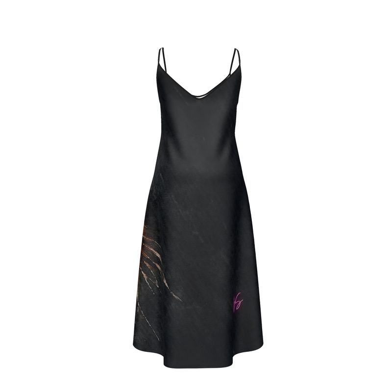 navy blue dress for baby girl Blue Slip A-Line Midi Dress main image 0