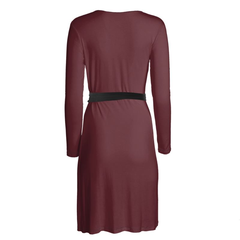 chinese dress ladies Floral v-neck elasticized long-sleeve dress