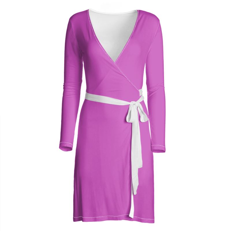 strapless open back dress Hot Pink Piupiu Fern Wrap Dress