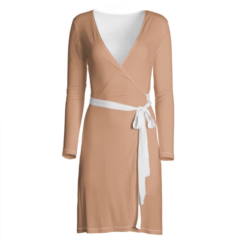 chinese dress ladies Designer Casual Wrap Dress Midi | Printed Robes main image 1