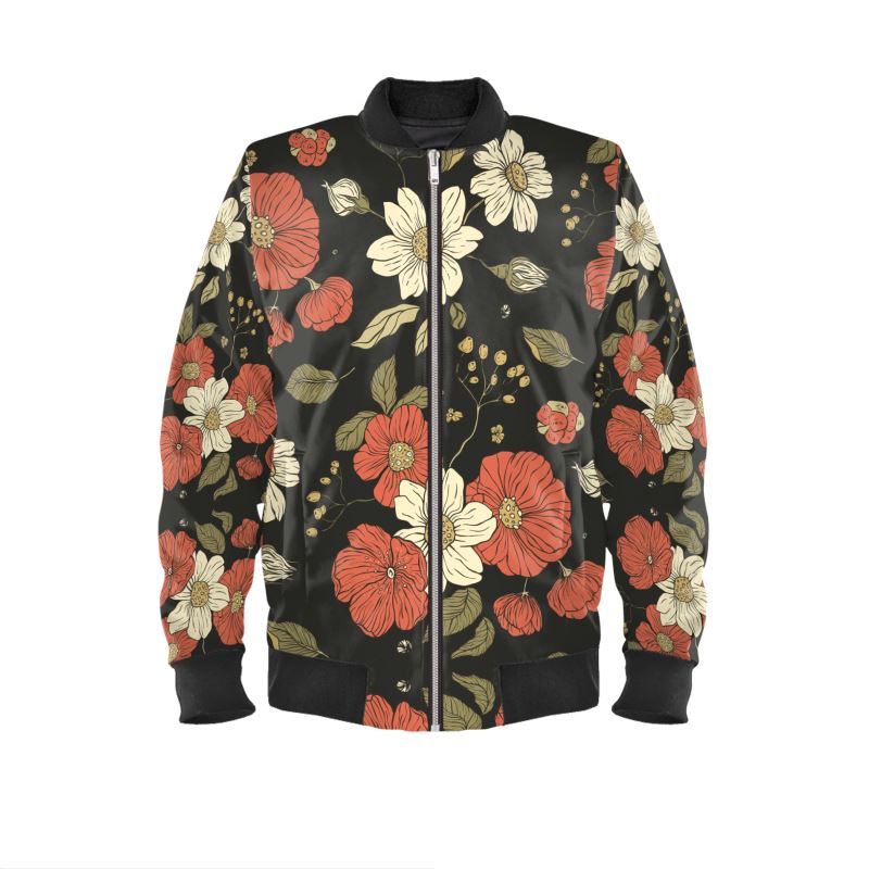 floral print mens bomber jacket print