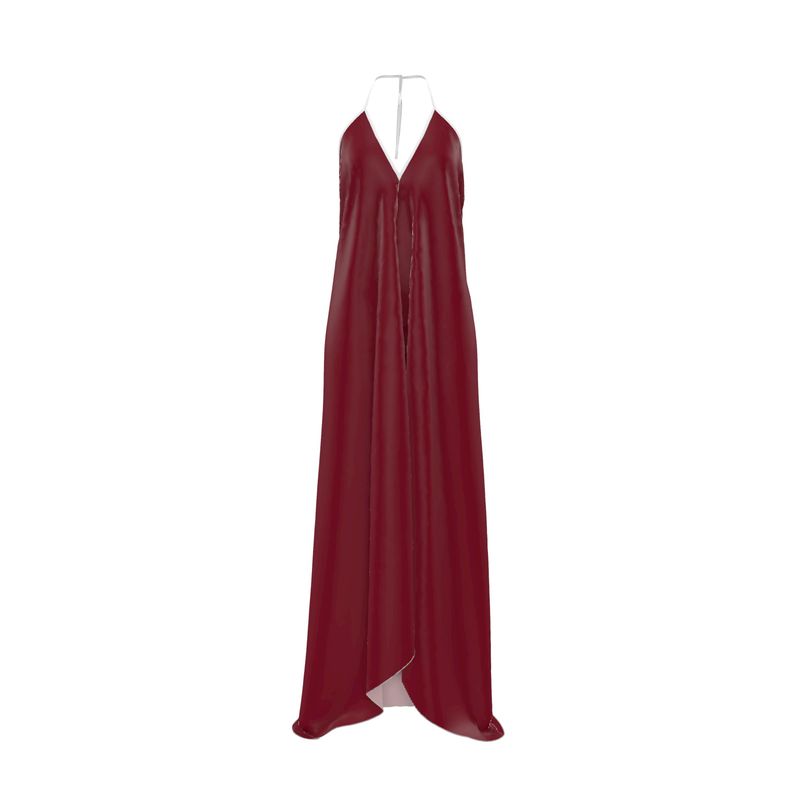 MIADOTE Elegant Backless Halter Dress | Claret