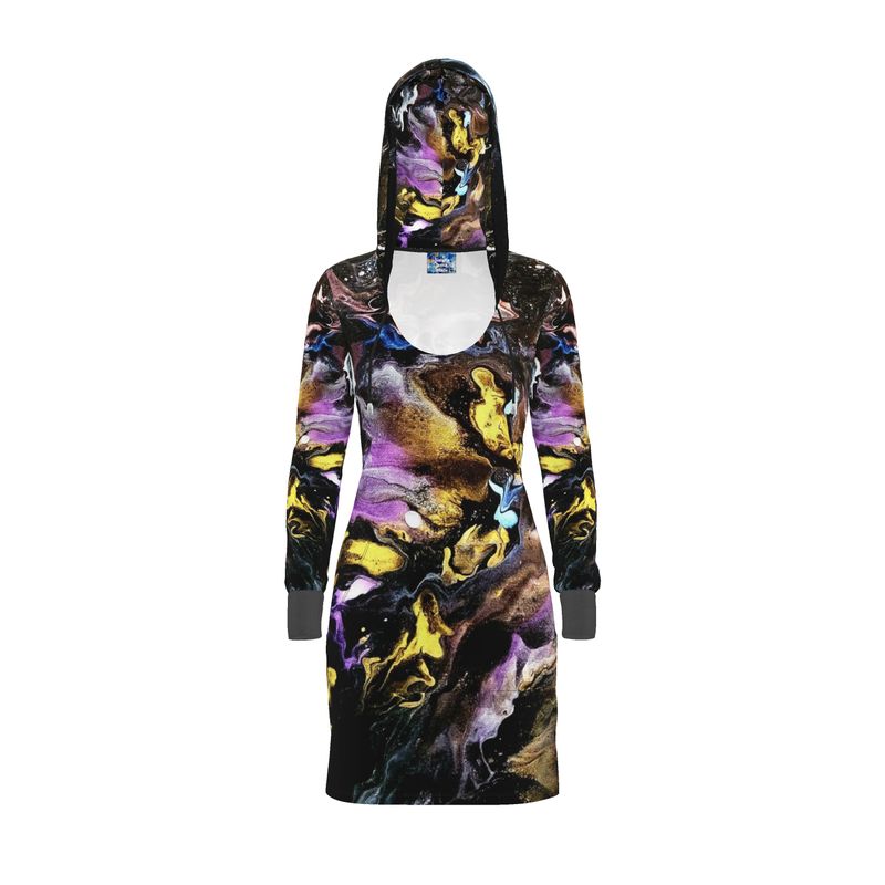 white christmas dresses Apple blossom Pattern Print Design AB06 Women Hoodie Dress – JorJune main image 0