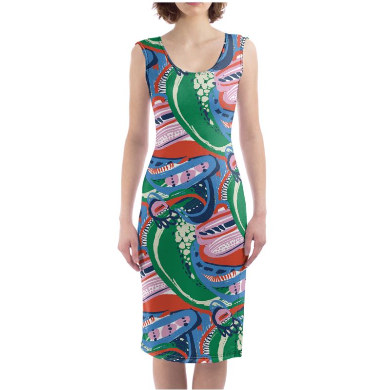 Abstract Bodycon Dress