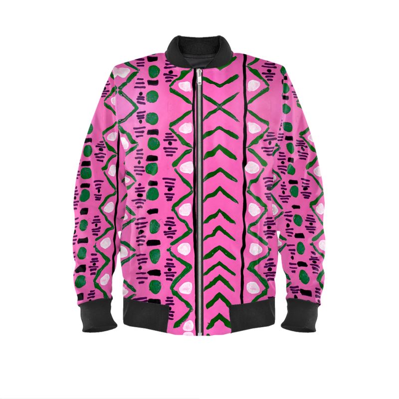 bomber jacket with shirt and tie