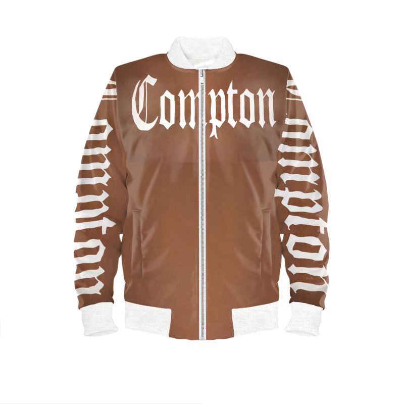 Brown Compton Velvet Bomber Jacket