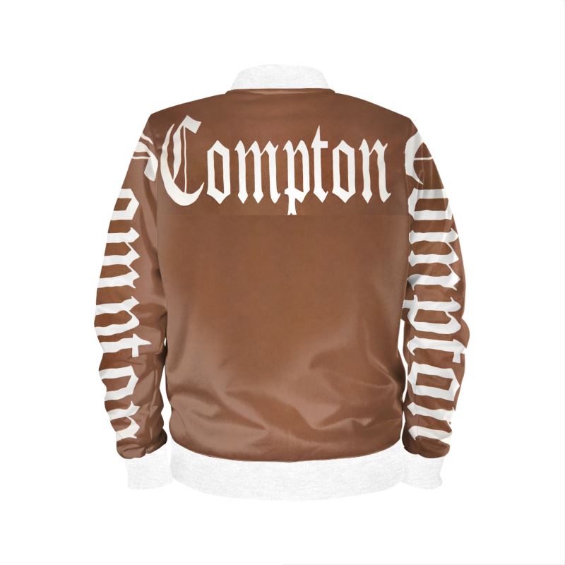 Brown Compton Velvet Bomber Jacket
