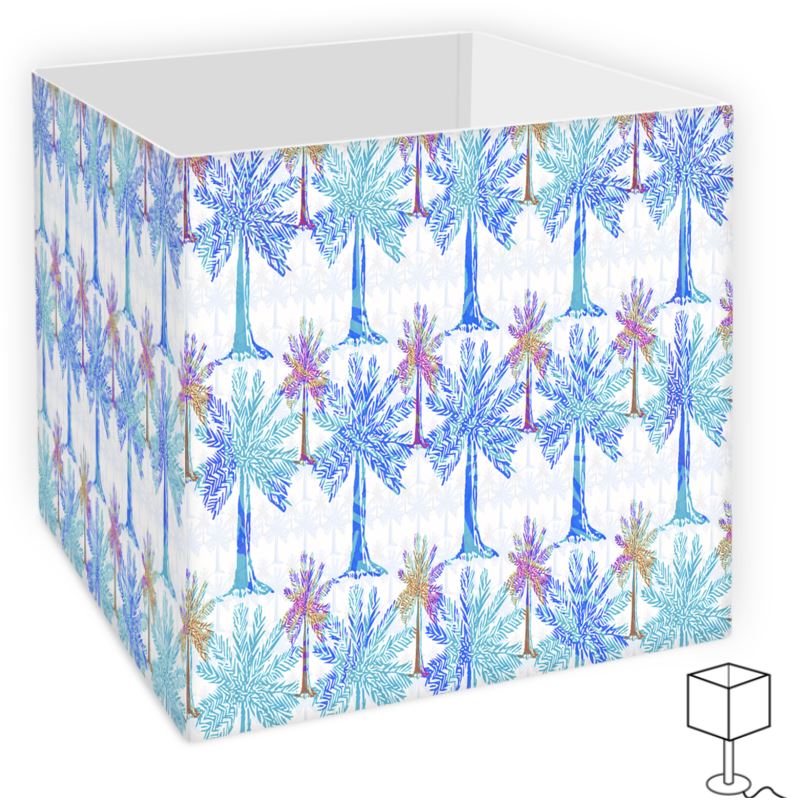 Oasis Collection In Blue Square Lamp Shade
