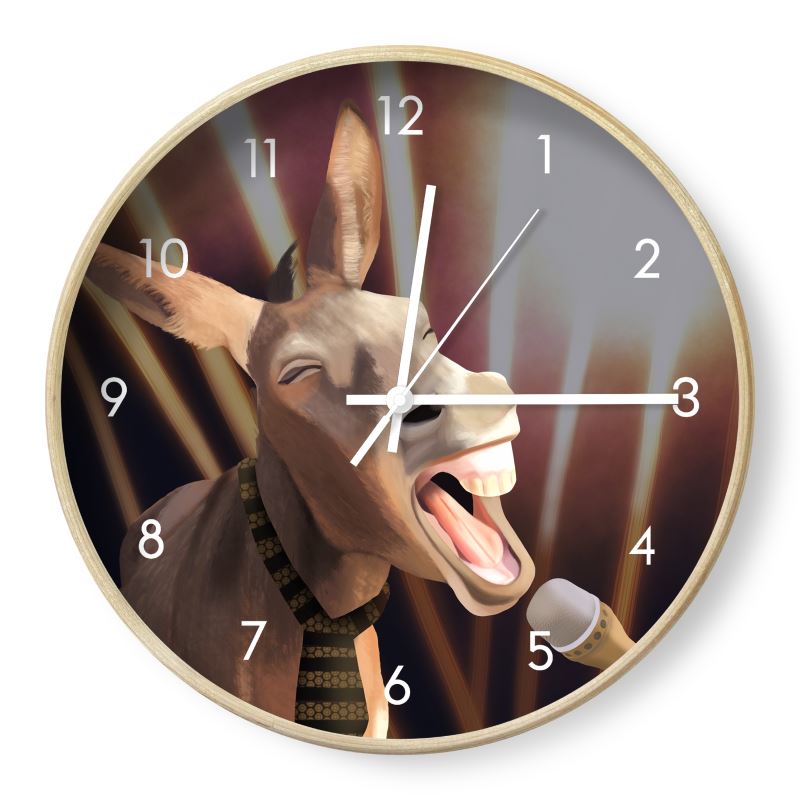 Fun Nostalgic Singing Donkey Wall Clock