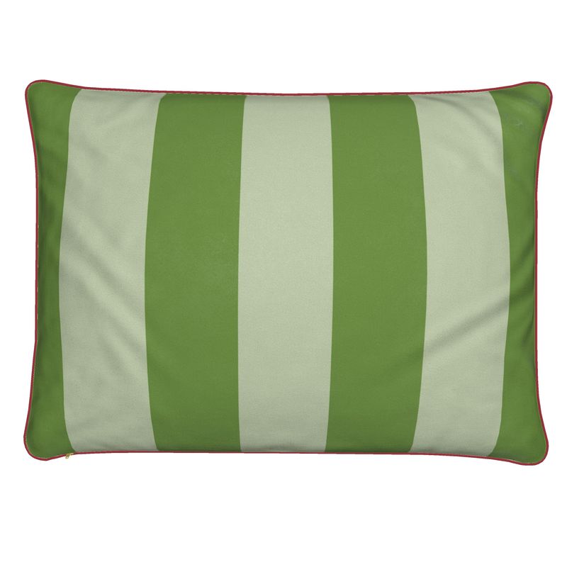Luxury green velvet stripe cushion |Throw Cushion|