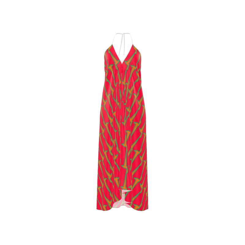 Dopemain bohemian pink backless maxi dress