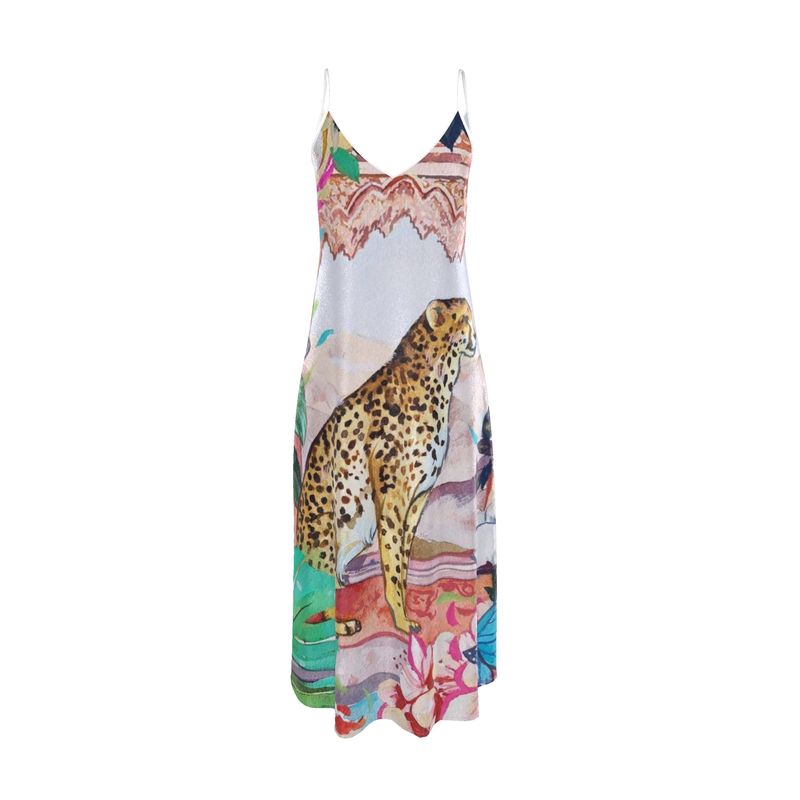 tiger satin slip dress Go Get 'Em Tiger Satin Maxi Slip Dress ShopWilde