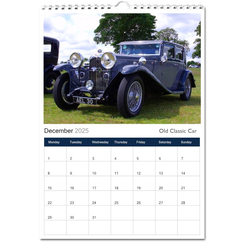 Current 2026 Classic Cars 12 X 9-inch Wall Calendar, Large Bookstore-Quality, Spiral-Bound - Walmart Supplies - View #3