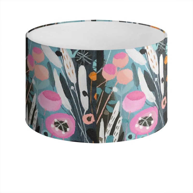 Wild Flowers Drum Lamp Shade