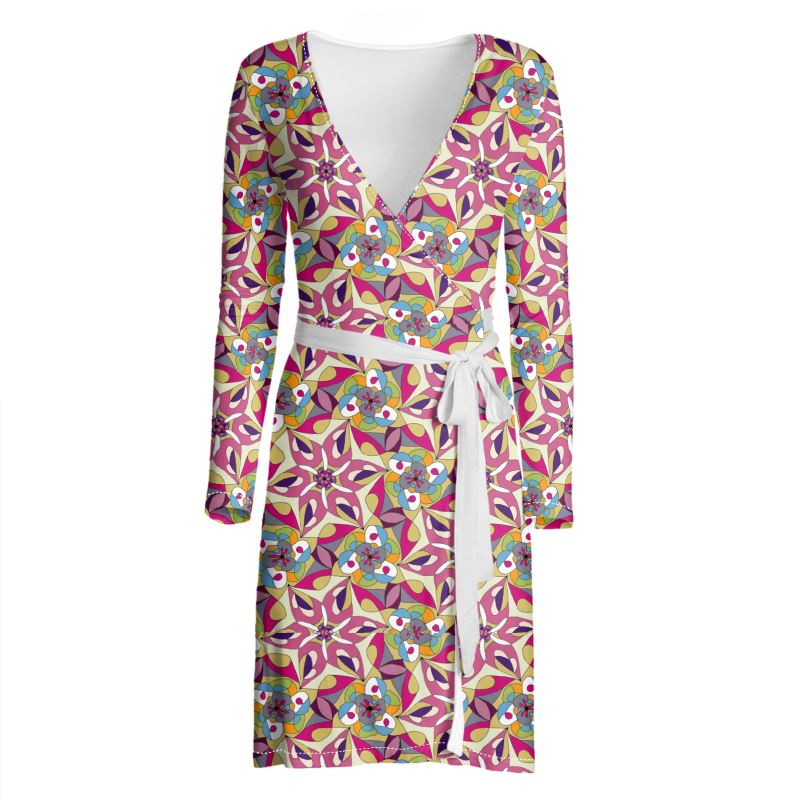 Wrap Dress Abstract Geometry