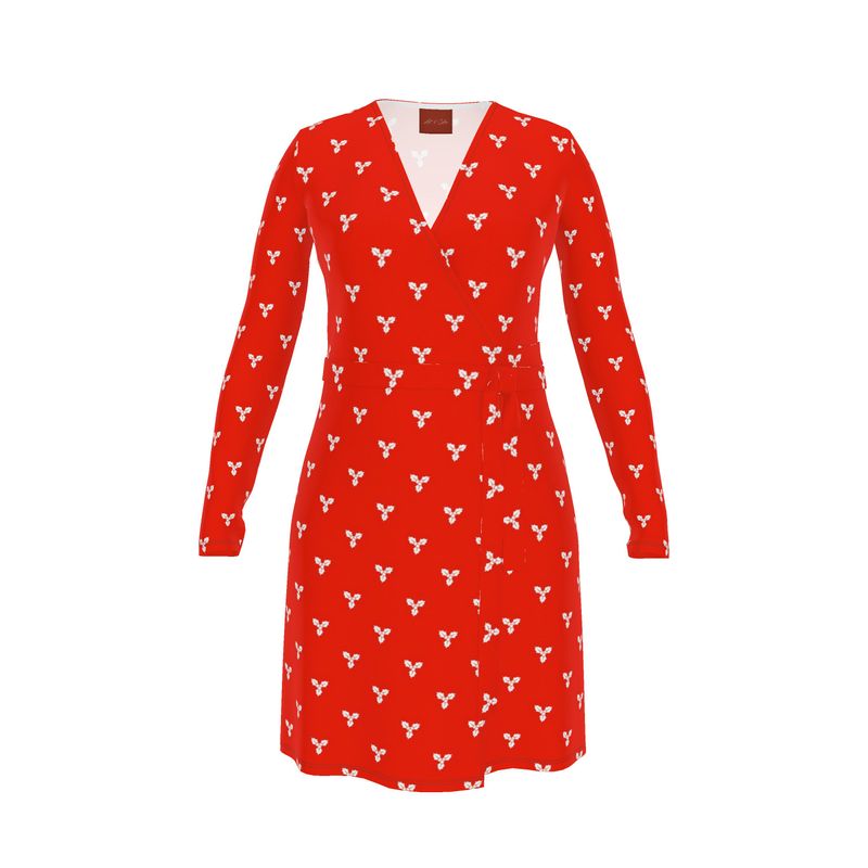 red christmas wrap dress tartan christmas dress