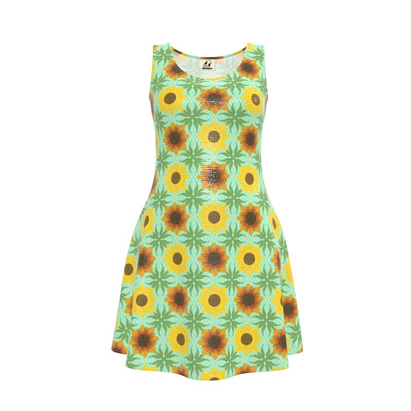 slim fit dress slacks Rihoas Plaid Mock Neck Sleeveless Mini Dress for Women, Green / Xs main image 1
