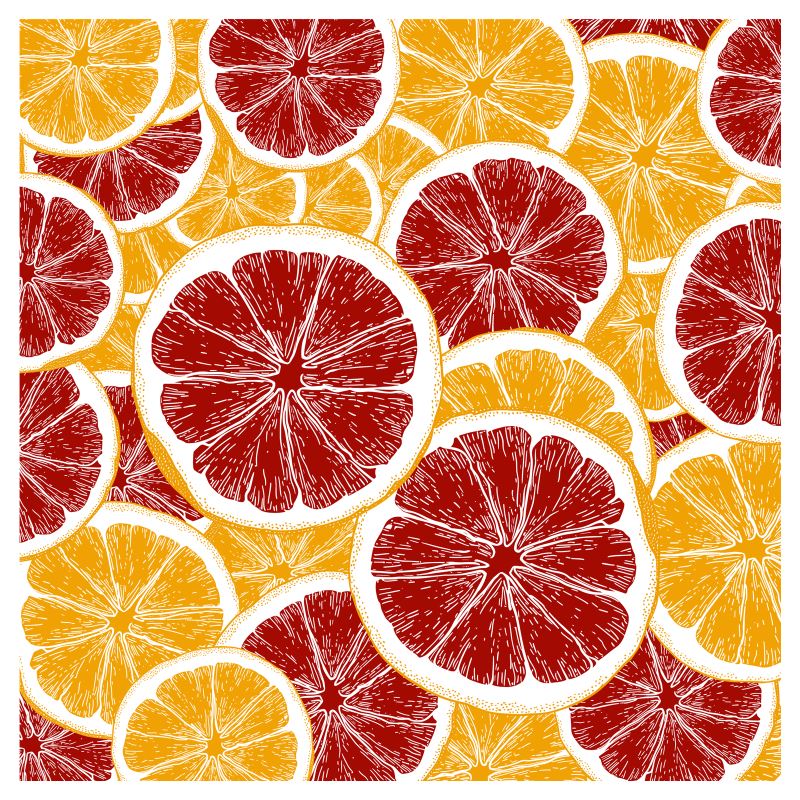 dress with oranges print FRUIT PRINT RUFFLED MINI DRESS - Oranges