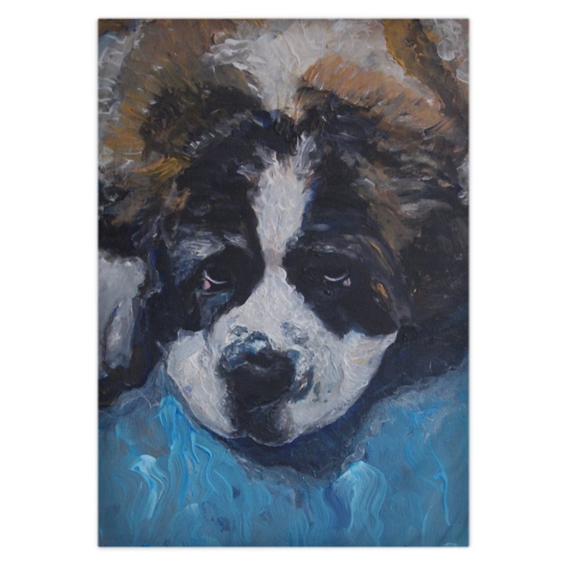 Mr Monkie Puzzle The Saint Bernard Fine Art Print Duvet Cover By
