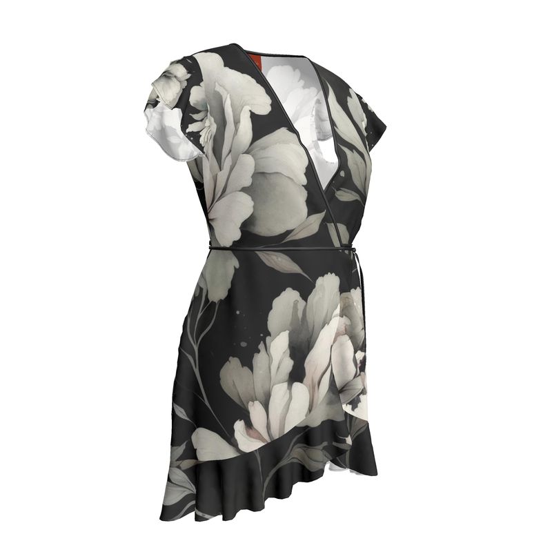 Black and White Peonies Tea Dress Black and White Peonies Tea Dress