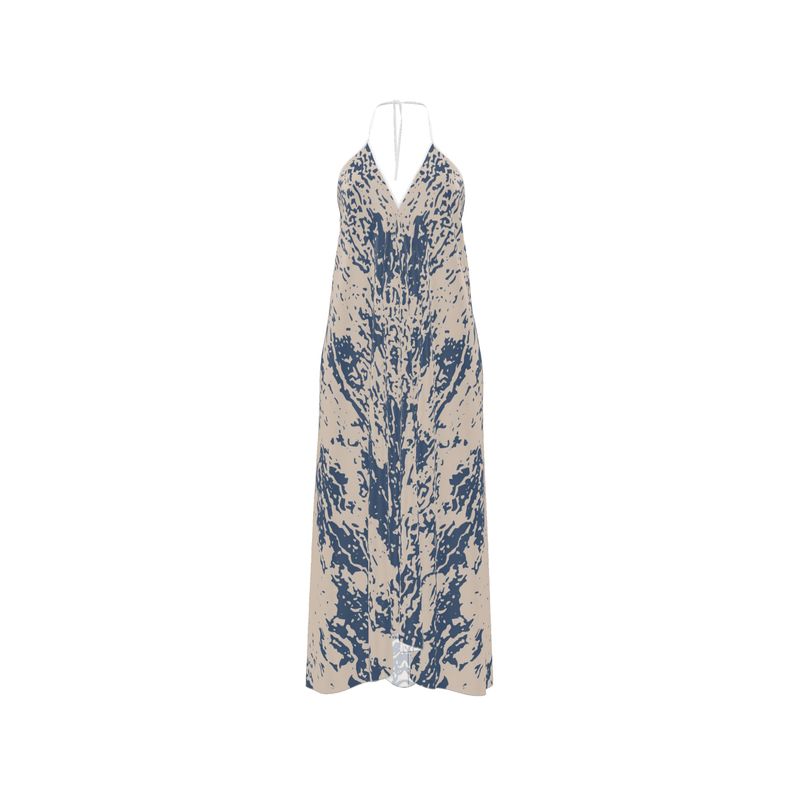 backless tie-dye maxi dress Tie Dye Silk Maxi Dress Backless Sundress Light Comfy Spaghetti Strap Dress  Long Summer Halter Dress Holiday Vacation Dress for the Beach