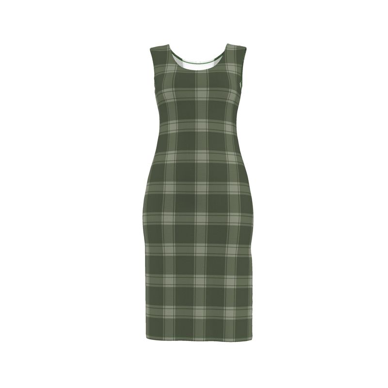 tartan bodycon dress Green Tartan Plaid Bodycon Mini Dress: Womens Designer Fashion