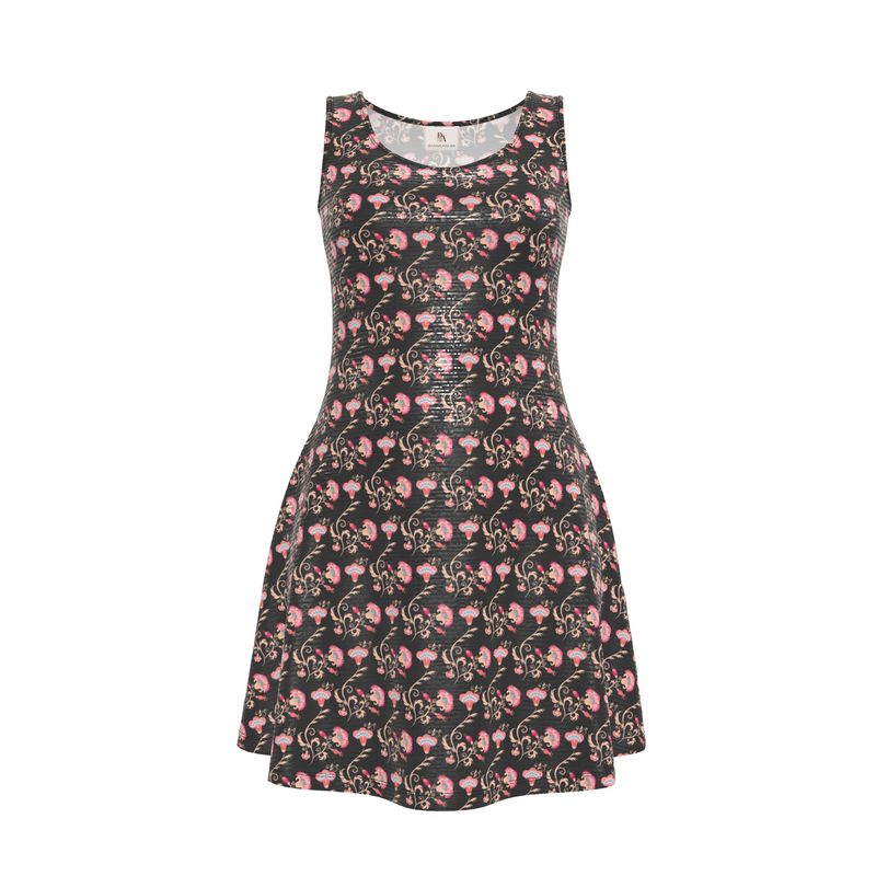 coral skater dress Black Swan Cameron Dress - Coral Pink Skater Dress - Flutter Sleeve Dress - $79.00