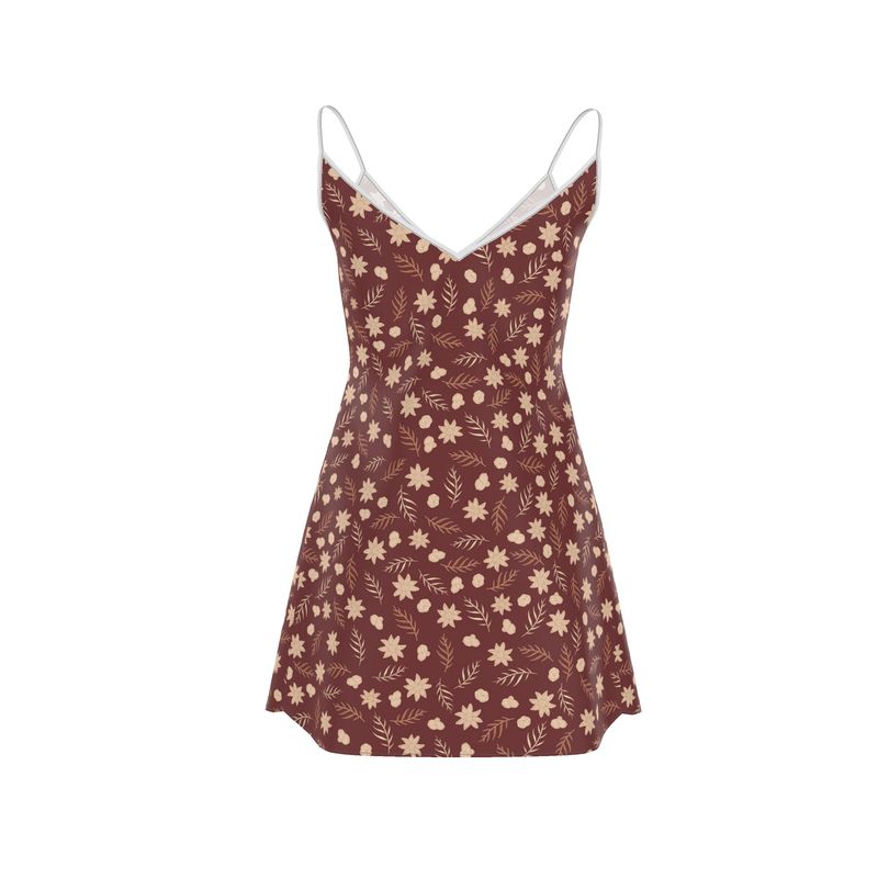 mini brown slip dress The sumptuous satin fabric