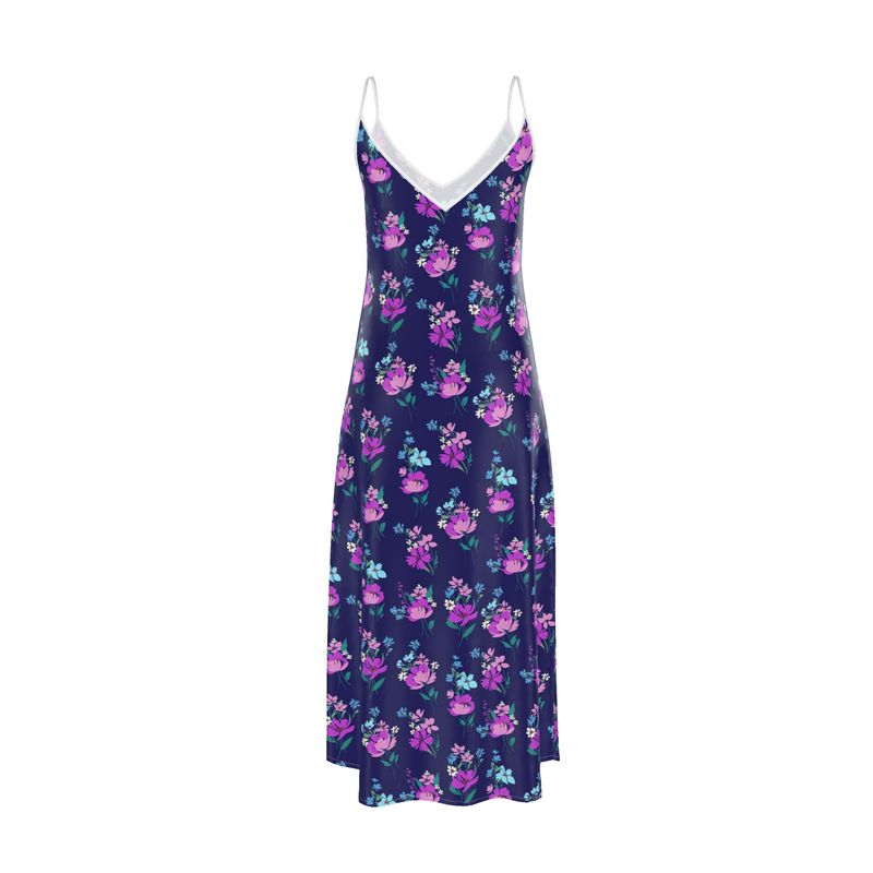 purple floral slip dress purple floral dress Purple Floral Maxi Slip Dress