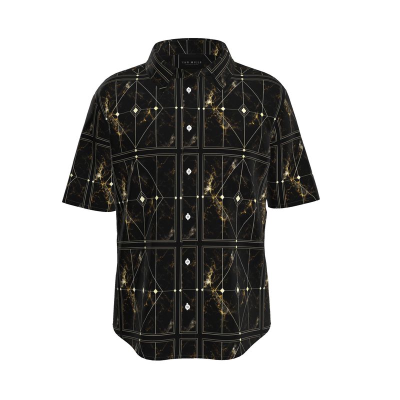 Gold Art Deco Short Sleeve Shirt