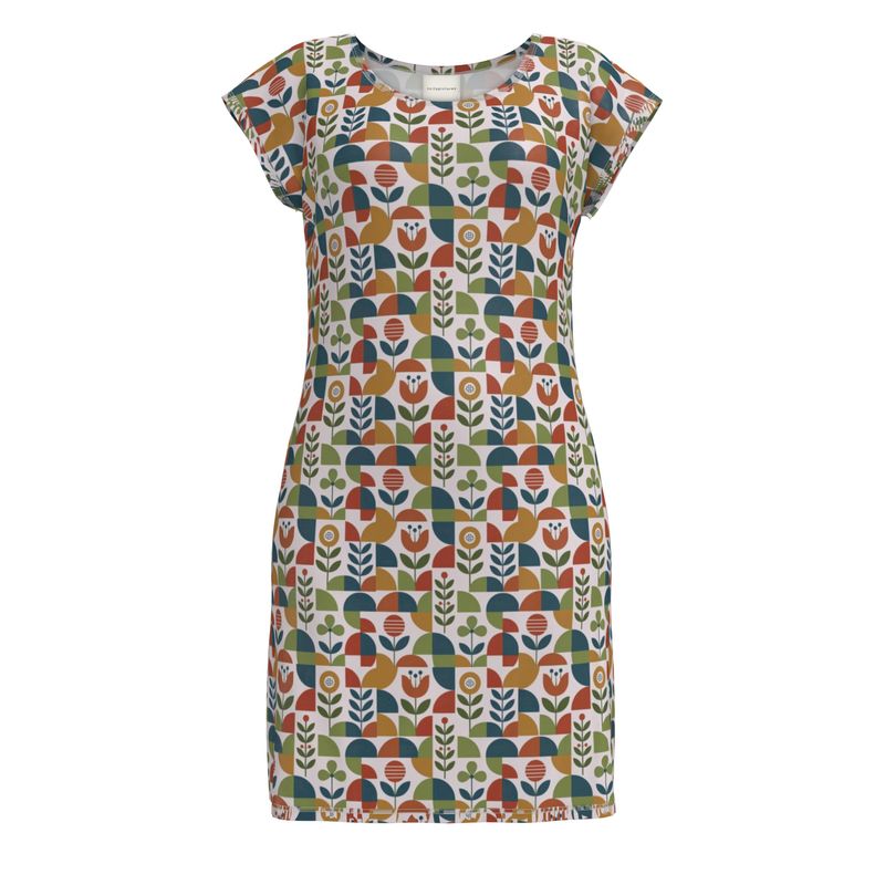 ladies tunic dress Folk Garden • T Shirt (M 10-12) Bohemian Wedding