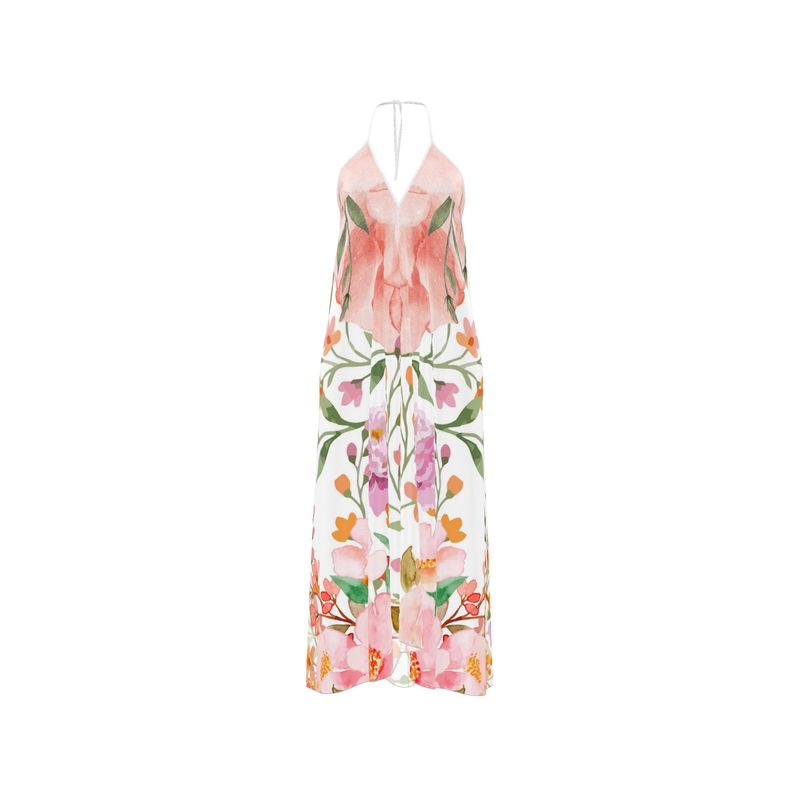 blush pink backless dress Halterneck 100% Polyester length:Midi Size:32 Malaika's BOLD Backless Gown