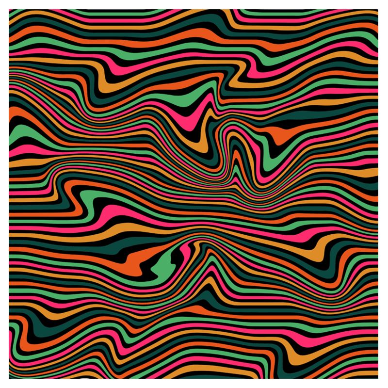Funky Wavy Lines Swim Shorts