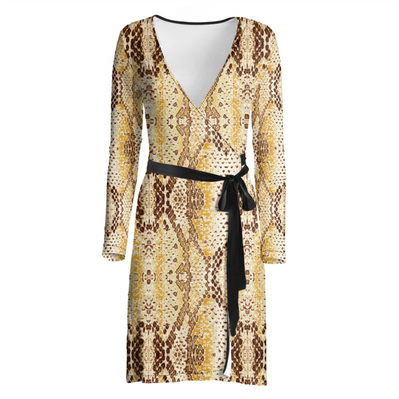 Snake sales wrap dress