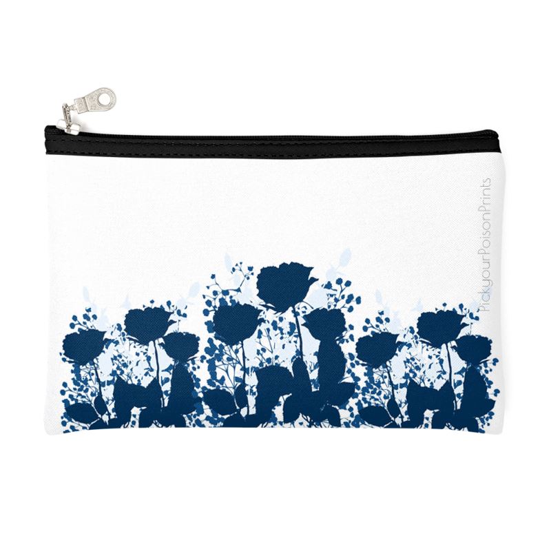 Blue bouquet reflection pouch
