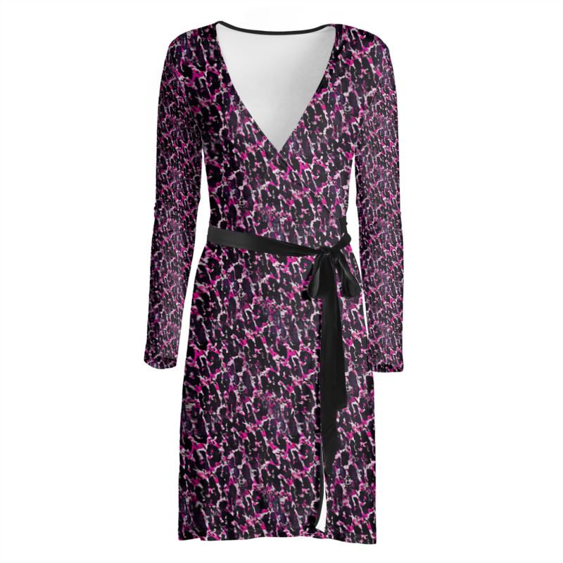 open lace back dress Floral Flutter Sleeve Wrap Mini Dress – Sparkled Leopard Boutique main image 0