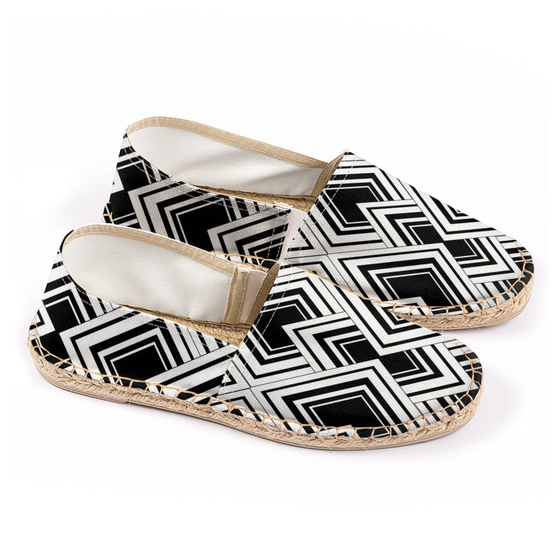 black and white espadrilles