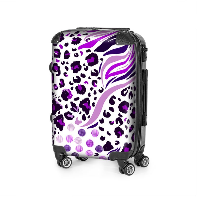 Animal print top luggage