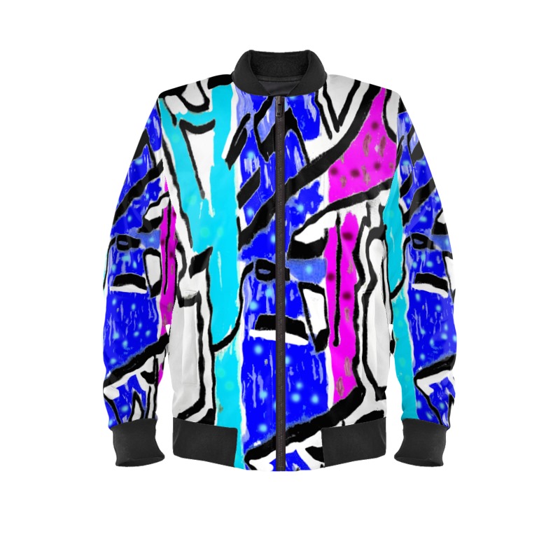 Grafitti Print Mens Bomber Jacket
