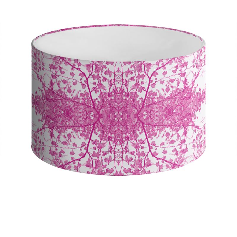 Lilac Branch Drum Lamp Shade